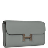 Hermes Constance Wallet To Go Gris Pantin Evercolor Palladium Hardware - Thumbnail View 2