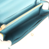 Pre-owned Hermes Kelly To Go Tressage Wallet Blue Jean Epsom and Sun Swift Gold Hardware - Thumbnail View 11