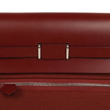 Hermes Herbag Zip 20 Mini Rouge H Toile Militaire Canvas and Vache Hunter Palladium Hardware - Thumbnail View 9