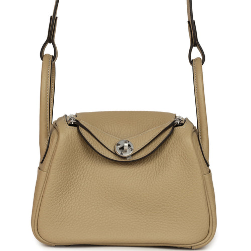 Hermes Mini Lindy II Trench Verso Clemence Palladium Hardware