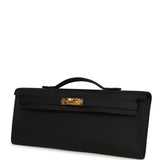 Hermes Kelly Cut Black Swift Gold Hardware - Thumbnail View 6