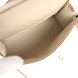 Hermes Kelly Pochette Craie Ostrich Palladium Hardware - Thumbnail View 8