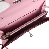 Hermes Kelly Wallet To Go Mauve Sylvestre Epsom Palladium Hardware - Thumbnail View 8