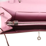 Hermes Kelly Wallet To Go Mauve Sylvestre Epsom Palladium Hardware - Thumbnail View 9