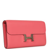 Hermes Constance Wallet To Go Rose Azalee Evercolor Palladium Hardware - Thumbnail View 2