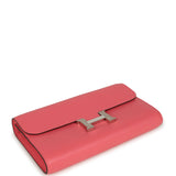 Hermes Constance Wallet To Go Rose Azalee Evercolor Palladium Hardware - Thumbnail View 3