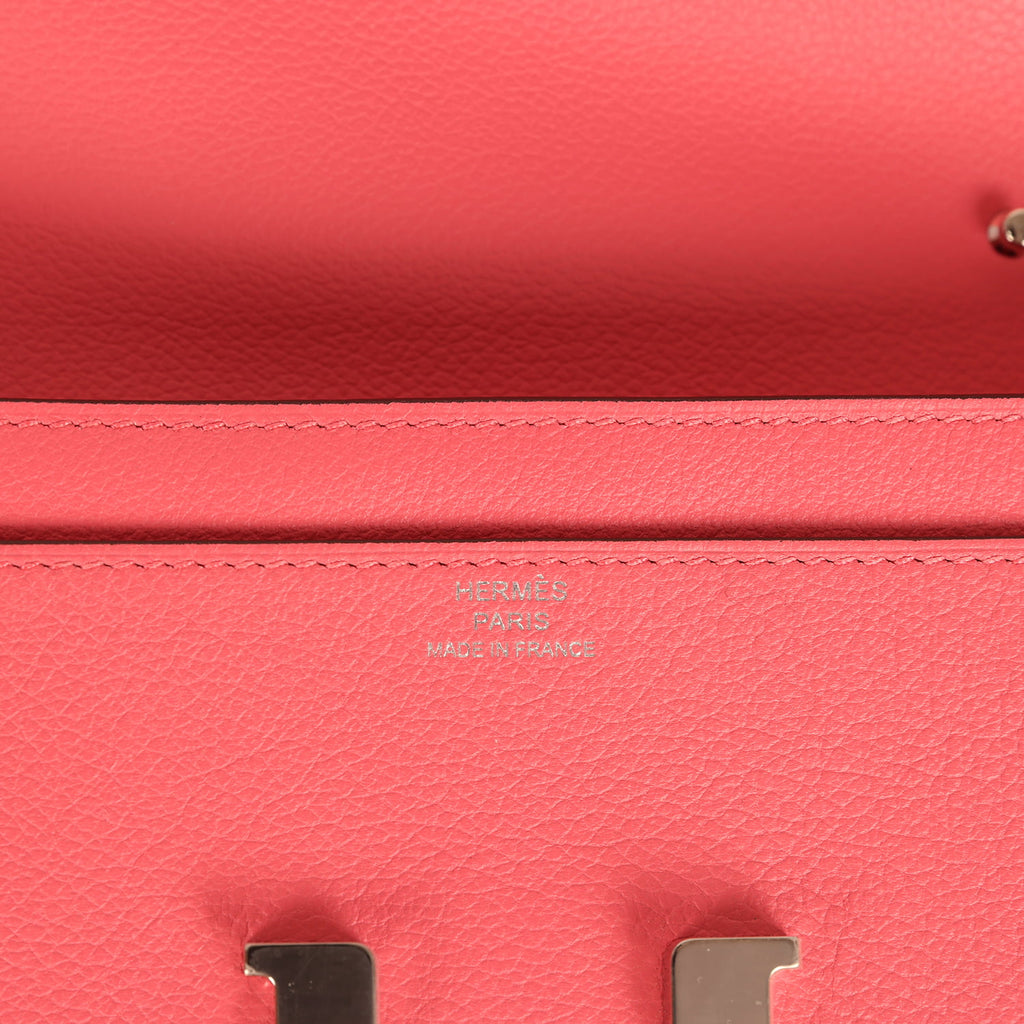 エミールガレ Hermes Constance Wallet To Go Rose Azalee Evercolor Palladium Hardware