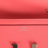 Hermes Constance Wallet To Go Rose Azalee Evercolor Palladium Hardware - Thumbnail View 7