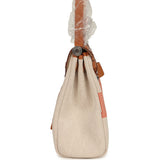 Hermes Herbag Zip PM 31 "Circuit 24" Ecru, Orange Toile H Plume and Natural Vache Hunter Palladium Hardware - Thumbnail View 3