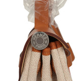 Hermes Herbag Zip PM 31 "Circuit 24" Ecru, Orange Toile H Plume and Natural Vache Hunter Palladium Hardware - Thumbnail View 8