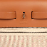 Hermes Herbag Zip PM 31 "Circuit 24" Ecru, Orange Toile H Plume and Natural Vache Hunter Palladium Hardware - Thumbnail View 9
