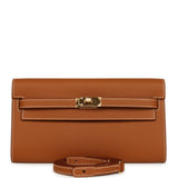 Hermes Kelly Wallet To Go Gold Epsom Gold Hardware - Thumbnail View 1
