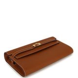 Hermes Kelly Wallet To Go Gold Epsom Gold Hardware - Thumbnail View 3
