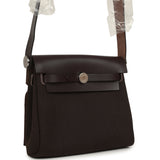 Hermes Herbag Zip 20 Mini Ebene Toile Militaire Canvas and Vache Hunter Palladium Hardware - Thumbnail View 2
