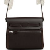 Hermes Herbag Zip 20 Mini Ebene Toile Militaire Canvas and Vache Hunter Palladium Hardware - Thumbnail View 4