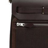 Hermes Herbag Zip 20 Mini Ebene Toile Militaire Canvas and Vache Hunter Palladium Hardware - Thumbnail View 10
