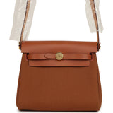 Hermes Herbag Zip 20 Mini Fauve Toile H Canvas and Vache Hunter Gold Hardware - Thumbnail View 1