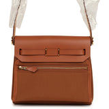 Hermes Herbag Zip 20 Mini Fauve Toile H Canvas and Vache Hunter Gold Hardware - Thumbnail View 4