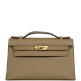 Hermes Kelly Pochette Beige Marfa Swift Gold Hardware - Thumbnail View 1
