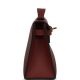 Hermes Kelly Pochette Rouge H Swift Gold Hardware - Thumbnail View 3