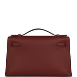 Hermes Kelly Pochette Rouge H Swift Gold Hardware - Thumbnail View 4