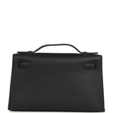 Hermes Kelly Pochette Black Swift Gold Hardware - Thumbnail View 4