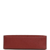 Hermes Kelly Pochette Rouge H Ostrich Palladium Hardware - Thumbnail View 6