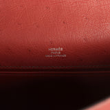 Hermes Kelly Pochette Rouge H Ostrich Palladium Hardware - Thumbnail View 7