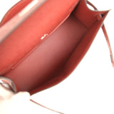Hermes Kelly Pochette Rouge H Ostrich Palladium Hardware - Thumbnail View 8