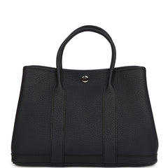 Hermes Garden Party 30 Bleu Indigo Negonda Palladium Hardware