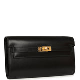 Hermes Kelly Wallet To Go Rock Black Box Gold Hardware - Thumbnail View 2