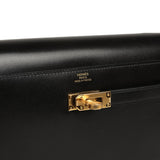Hermes Kelly Wallet To Go Rock Black Box Gold Hardware - Thumbnail View 8