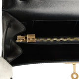 Hermes Kelly Wallet To Go Rock Black Box Gold Hardware - Thumbnail View 9