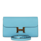 Hermes Constance Wallet To Go Celeste Epsom Gold Hardware - Thumbnail View 1