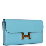Hermes Constance Wallet To Go Celeste Epsom Gold Hardware - Thumbnail View 2