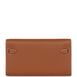 Pre-owned Hermes Kelly Wallet To Go Gold Evercolor Gold Hardware - Thumbnail View 4