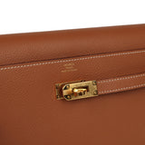 Pre-owned Hermes Kelly Wallet To Go Gold Evercolor Gold Hardware - Thumbnail View 7