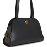 Hermes Tablier Sellier Ardoise Vache Hunter, Swift and Toile Militaire Palladium Hardware - Thumbnail View 2