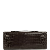 Pre-owned Hermes Kelly Cut Graphite Matte Niloticus Crocodile Palladium Hardware - Thumbnail View 4