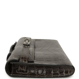 Pre-owned Hermes Kelly Cut Graphite Matte Niloticus Crocodile Palladium Hardware - Thumbnail View 5