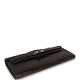 Pre-owned Hermes Kelly Cut Graphite Matte Niloticus Crocodile Palladium Hardware - Thumbnail View 3