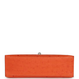 Hermes Kelly Pochette Tangerine Ostrich Palladium Hardware - Thumbnail View 6
