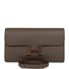 Hermes Constance Wallet To Go Etain Epsom Rose Gold Hardware