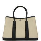 Hermes Garden Party 30 Beton Toile Officier Canvas and Black Negonda Palladium Hardware - Thumbnail View 1