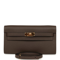 Hermes Kelly Wallet To Go Ecorce Epsom Gold Hardware