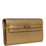 Hermes Kelly Wallet To Go Dore Chevre Chamkilight Permabrass Hardware - Thumbnail View 2
