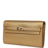 Hermes Kelly Wallet To Go Dore Chevre Chamkilight Permabrass Hardware - Thumbnail View 6