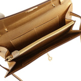 Hermes Kelly Wallet To Go Dore Chevre Chamkilight Permabrass Hardware - Thumbnail View 8