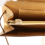 Hermes Kelly Wallet To Go Dore Chevre Chamkilight Permabrass Hardware - Thumbnail View 9