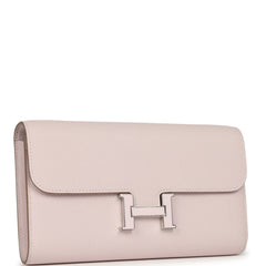 Hermes Constance Wallet To Go Mauve Pale Epsom Lacquered Palladium Hardware
